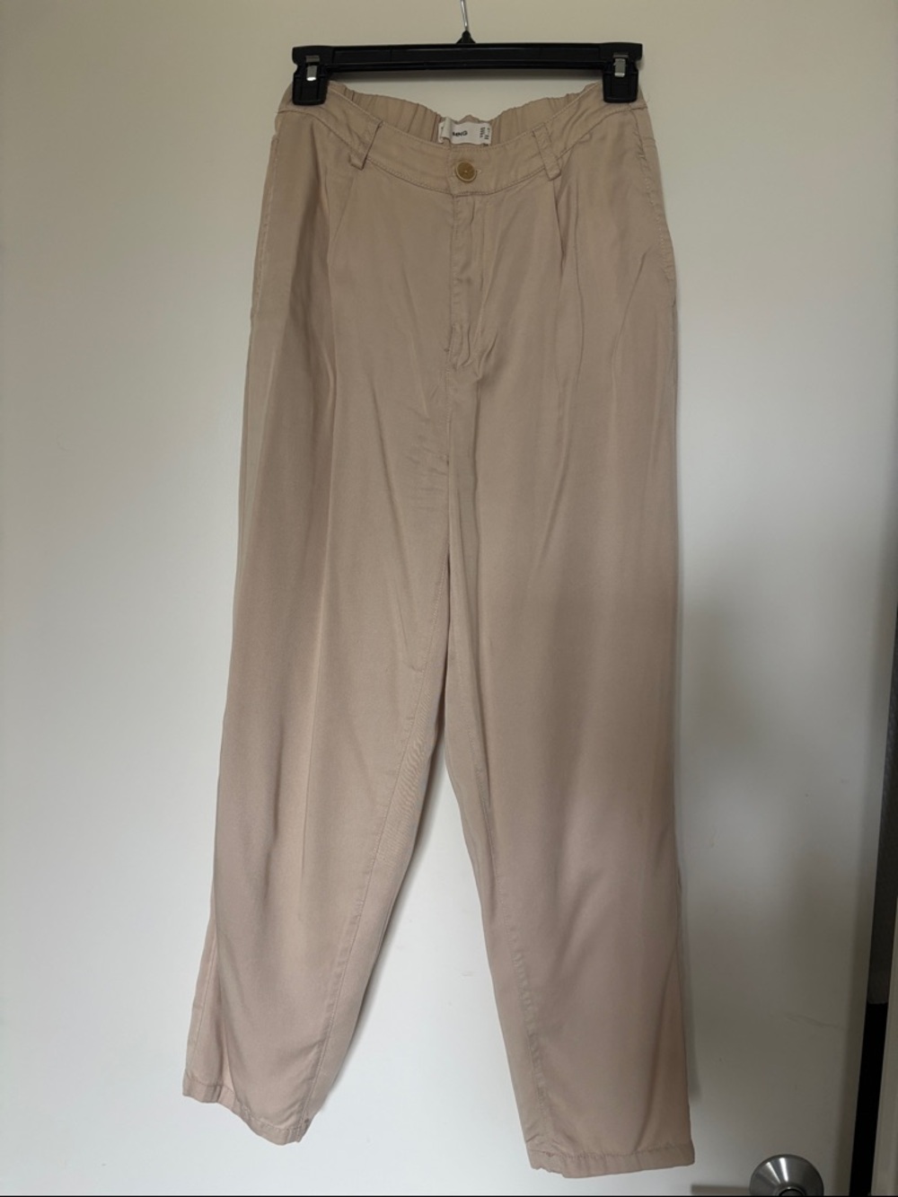 Mango Light Beige Cream Ankle Pants